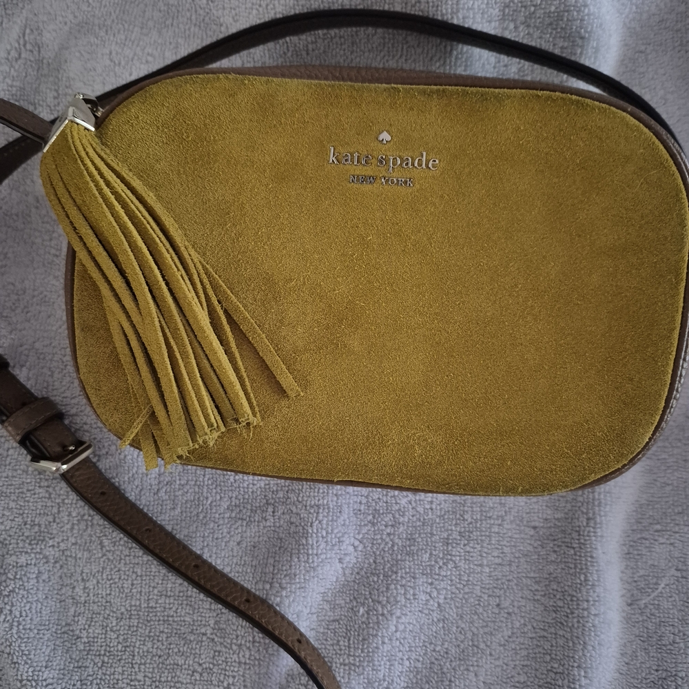 Kate Spade Yellow Suede Crossbody Bag